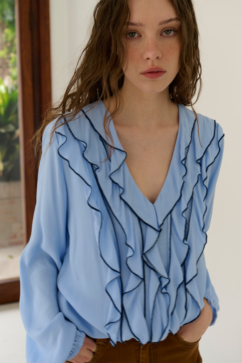 CAMISA AMADIS CELESTE