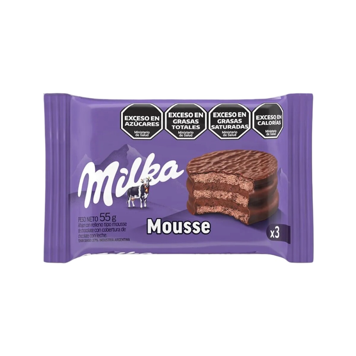 Milka Alfajor Mousse Triple 55g 