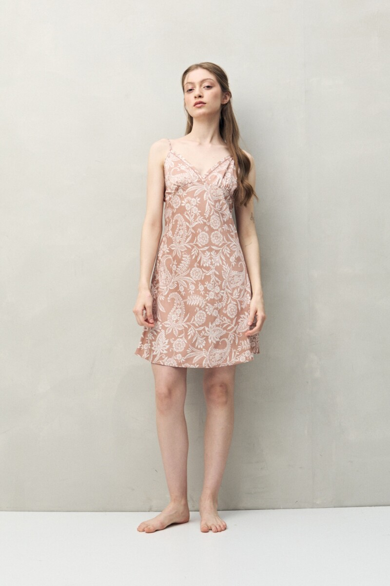 CAMISON MAGNOLIA PRINTED Tostado