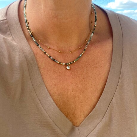 Collar AFRICA en acero y piedras naturales Collar AFRICA en acero y piedras naturales