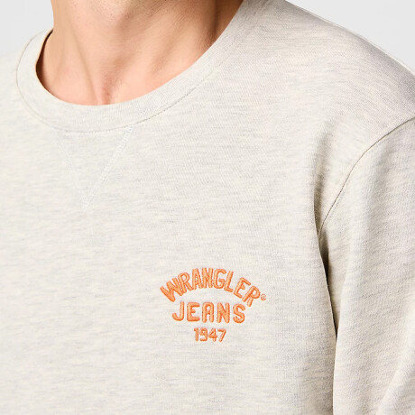 Buzo Wrangler de Hombre -SMALL LOGO CREW- 112364090OATMELEE ELD