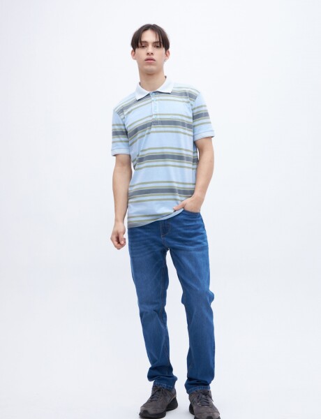 Remera polo Casper Celeste