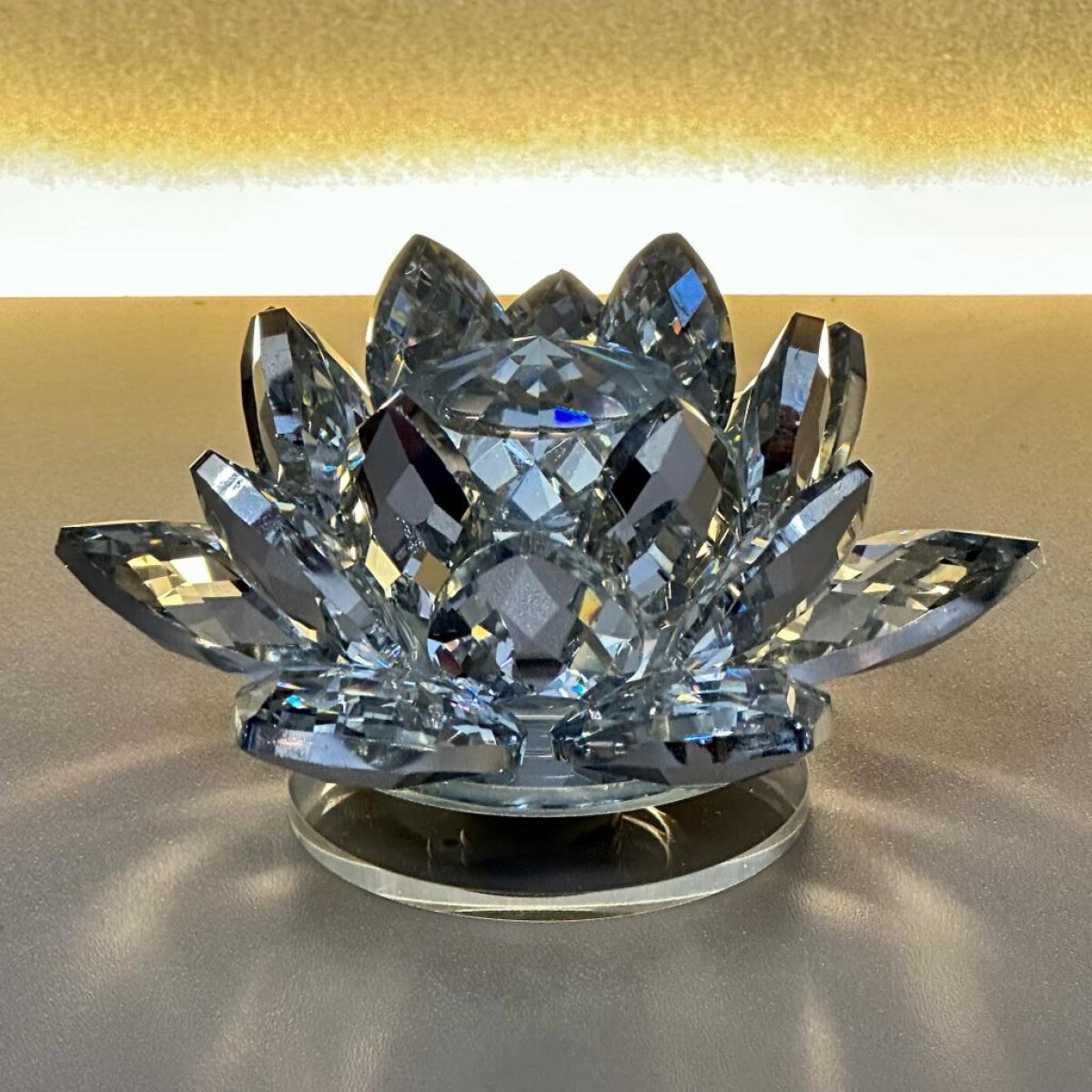 Flor De Loto Giratoria Decorativa Cristal Ø 12cm x Alto 6.5cm 