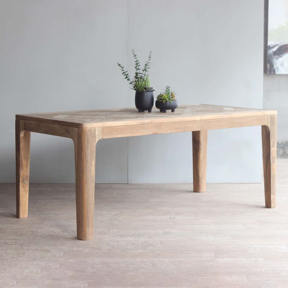 MESA DE COMEDOR MADERA NATURAL-BEIGE RENÉ