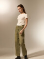 Pantalon Nalina Verde Oliva Oscuro