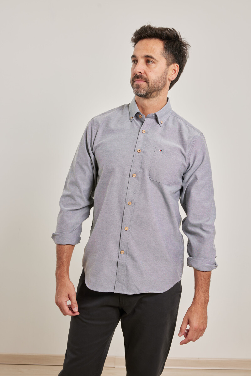 CAMISA HARRINGTON LABEL - Gris Oscuro 