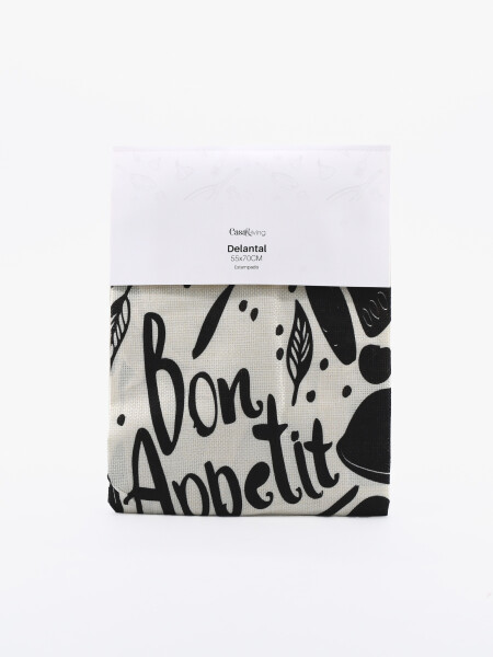 DELANTAL PRINT BON APPETIT NATURAL