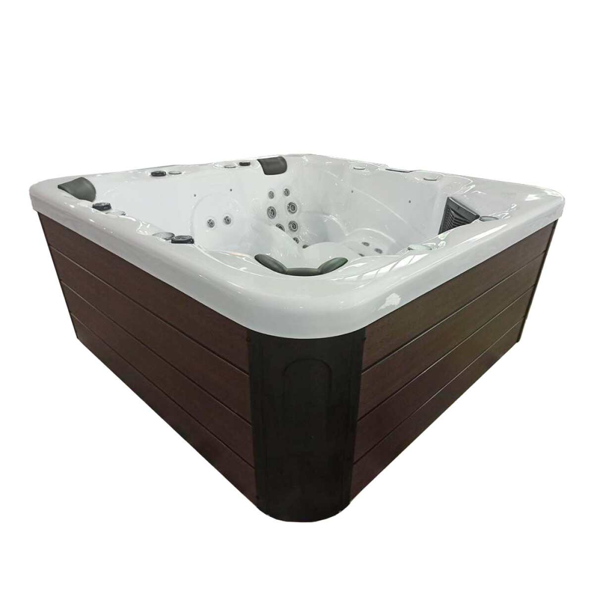 Spa Hidromasaje De Exterior Para 6 Personas Color Marrón C/cobertor Marrón 