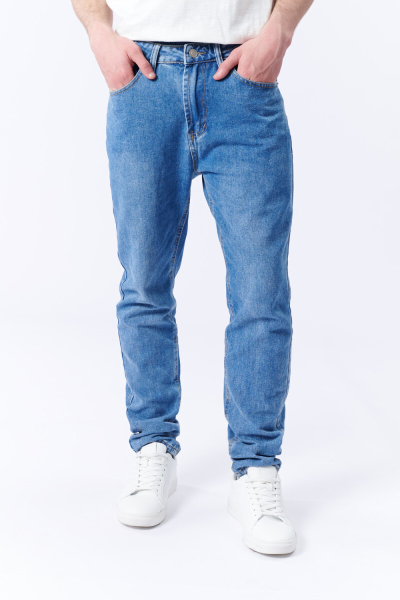 Pantalón Jean Slim - Azul Medio 
