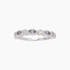 Anillo en Plata 925 con circonias blancas y violetas Anillo En Plata 925 Con Circonias Blancas Y Violetas