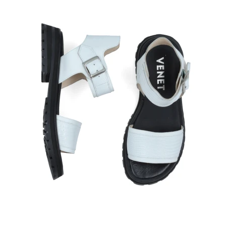 SANDALIAS VENET - CUERO RUFFINA BLANCO