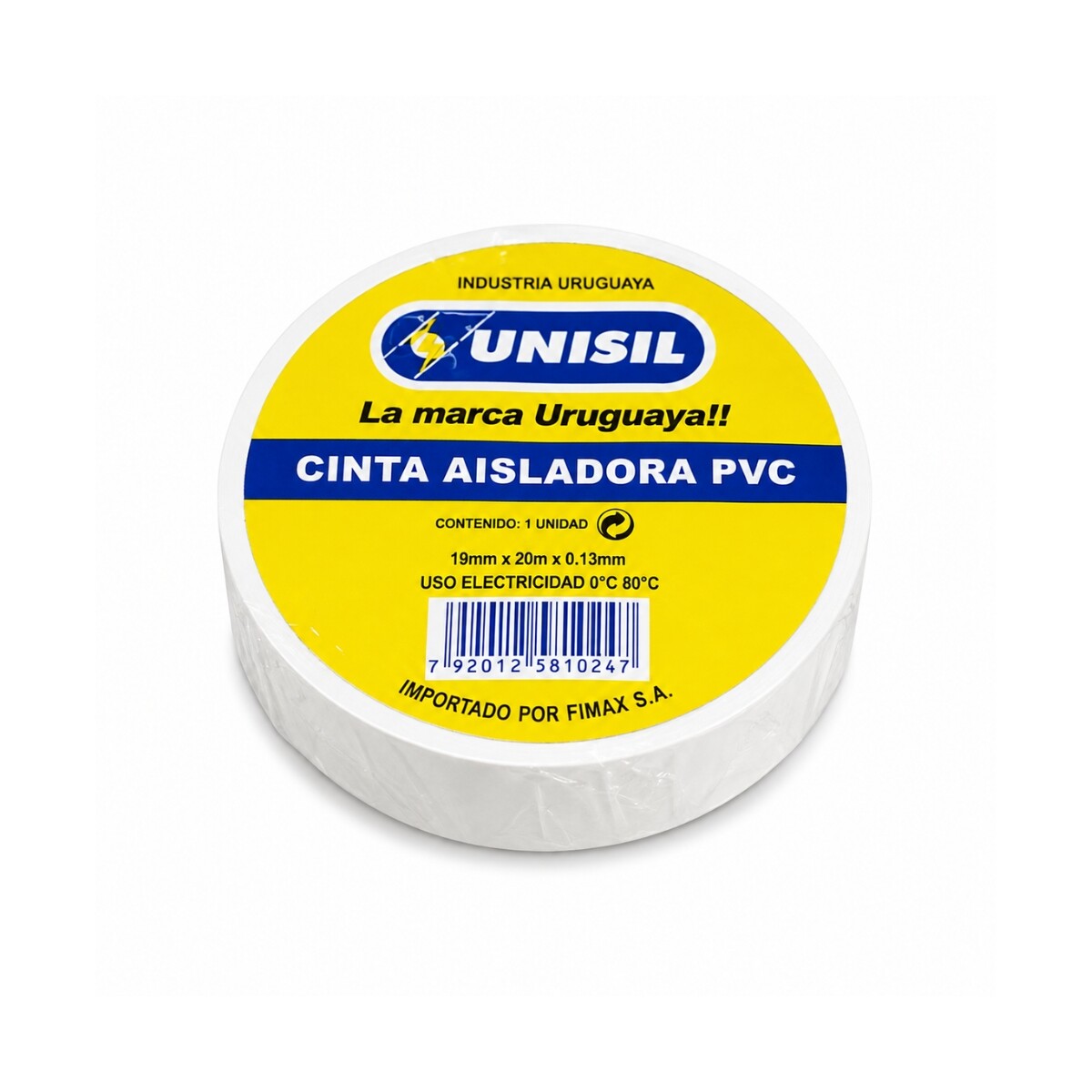 Cinta Aisladora Blanca 19mm X 10y 