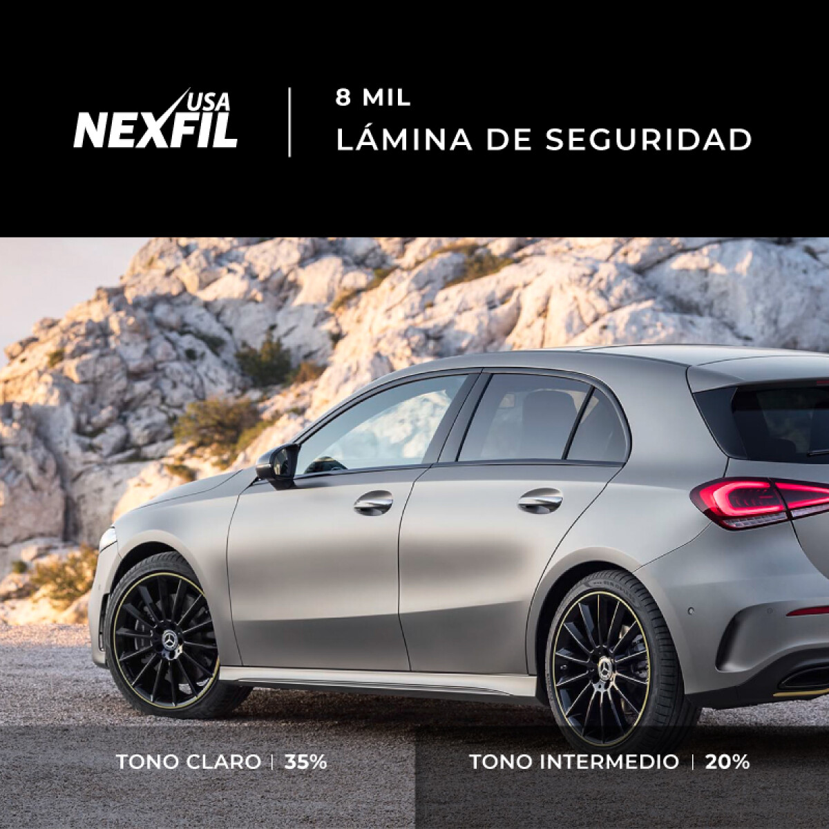 Polarizado Camioneta. Marca: Nexfil. Tono: Claro. 200 Micrones 