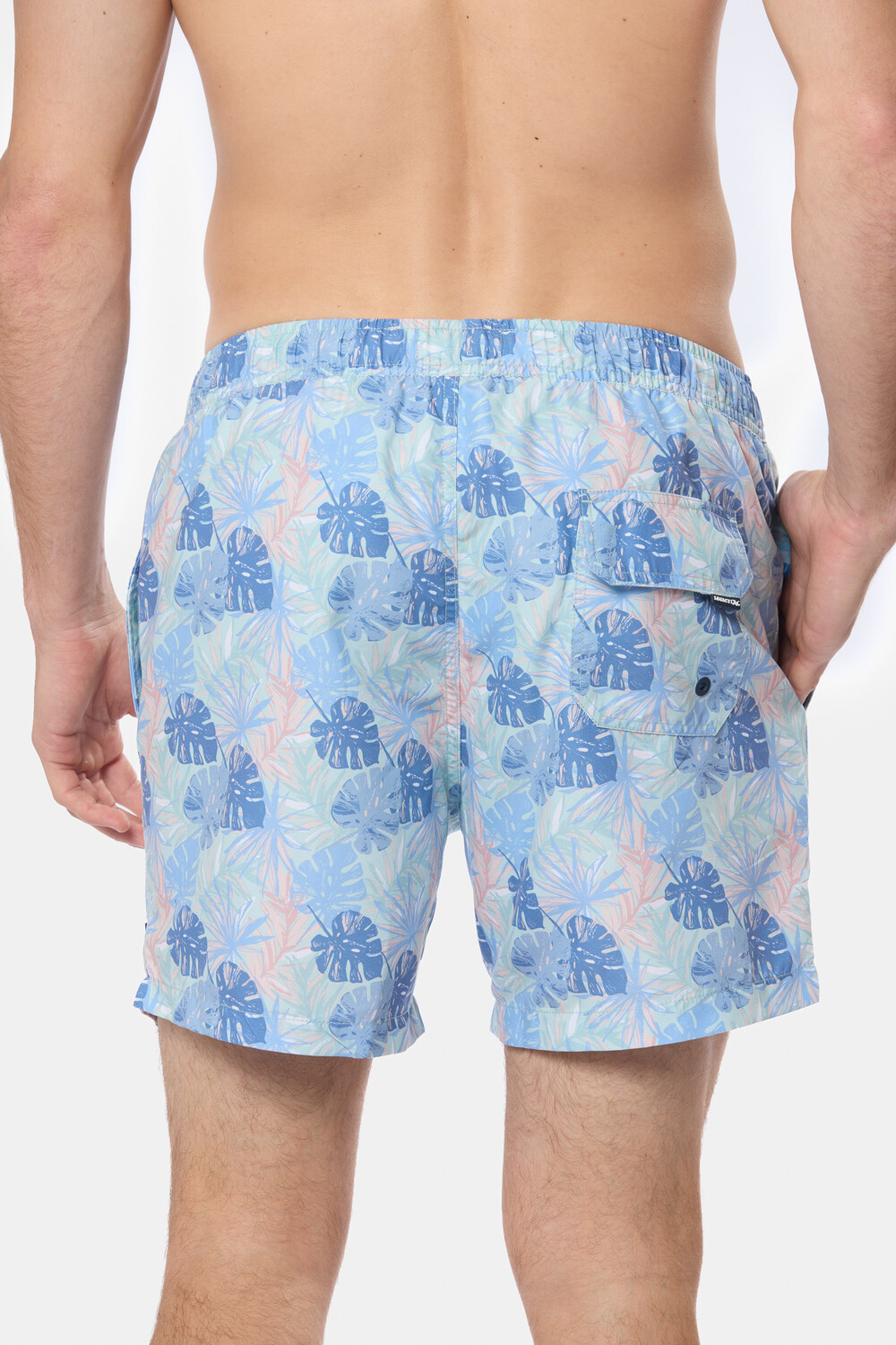 SHORT DE BAÑO ESTAMPADO Celeste