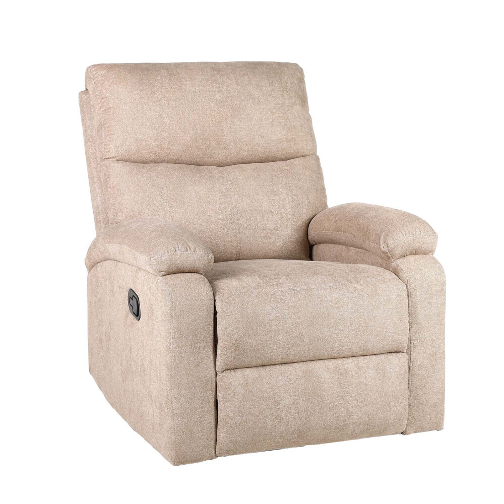 RECLINER MANUAL 1 CUERPO TELA NATURAL-BEIGE NASSU BEIGE