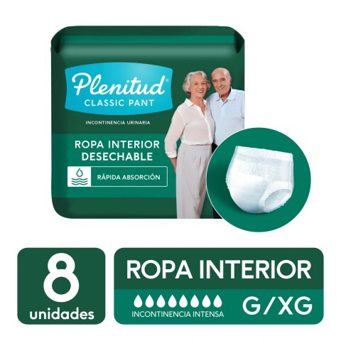 Pañal Adulto Clásico G - XG Plenitud 8 Unidades Pañal Adulto Clásico G - XG Plenitud 8 Unidades