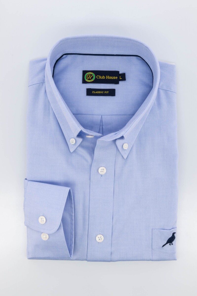 Camisa lisa clásica - Celeste 