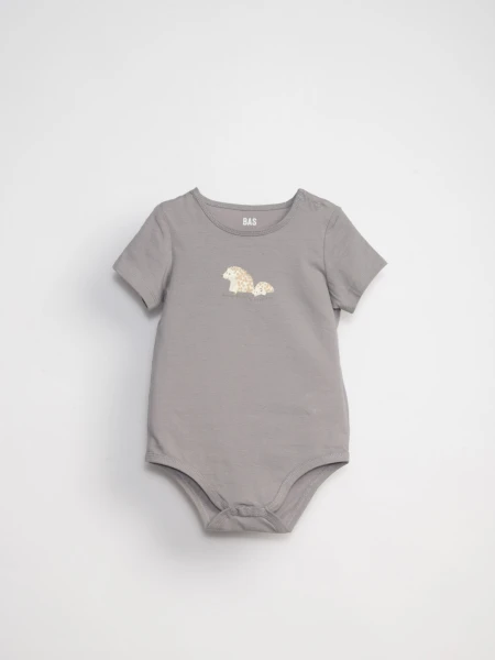 Body estampa Gris