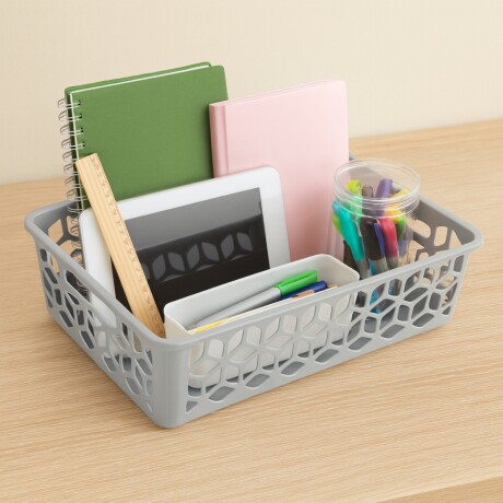 Cesto organizador bajo 9L GRIS