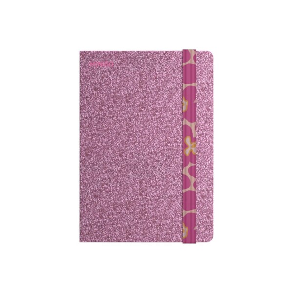 Cuaderno glitter A5 rosa