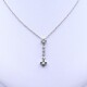 Colgante oro 18k blanco con brillantes. Colgante oro 18k blanco con brillantes.