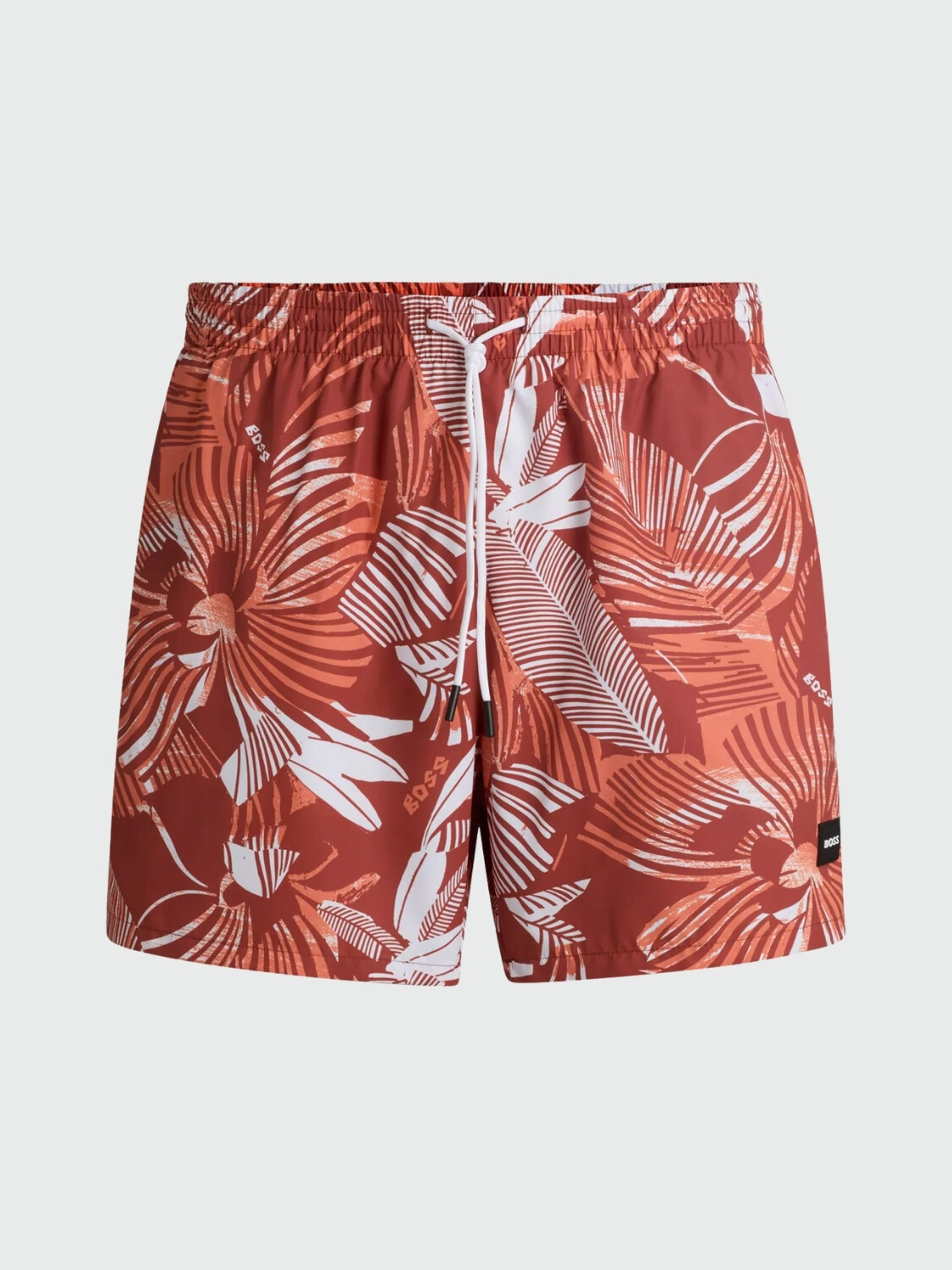 BOSS Black - Short Baño Estampado Verde Medio