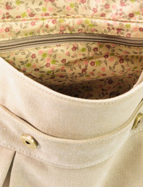 MOCHILA DE LONA LISA Beige