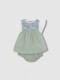 Vestido Canesu Estampado Gris