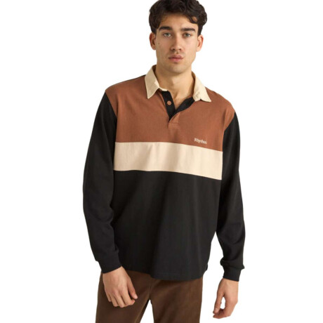 Remera Rhythm Hayes Rugby Polo Negro