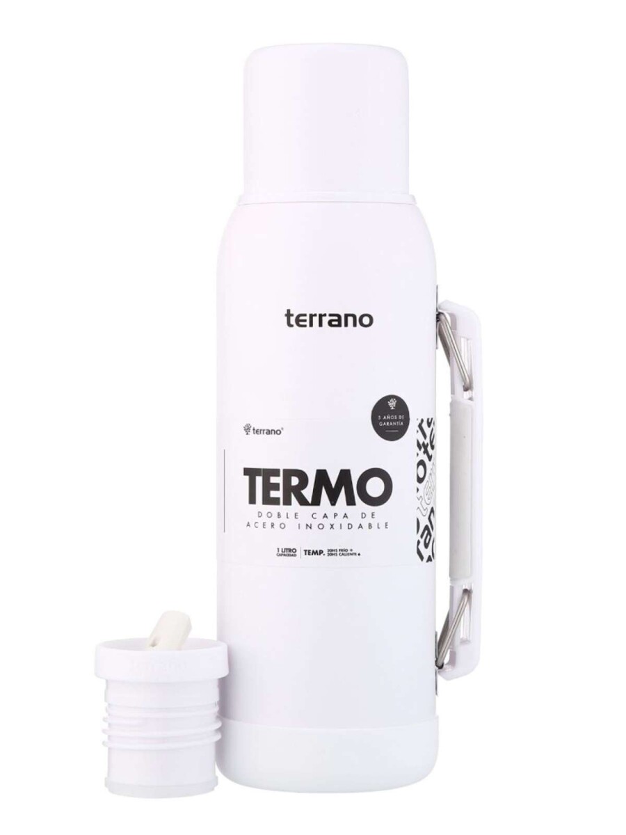Termo Premium 1lt. Con base de Silicona - Blanco 