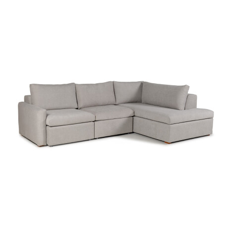 Rinconera Sevilla (Retráctil) - Tela Microfibra - Chaise derecho TC1009 (Plata)