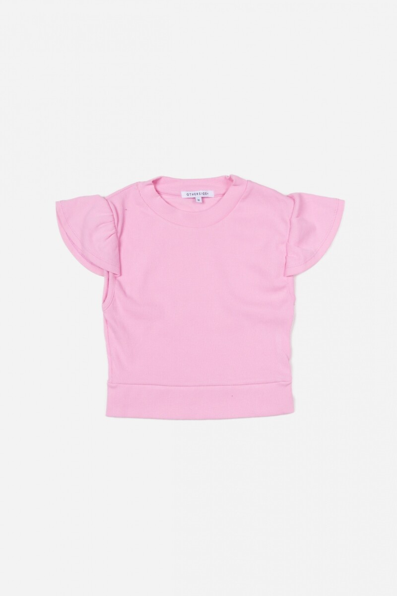 T-Shirt con volados ROSA