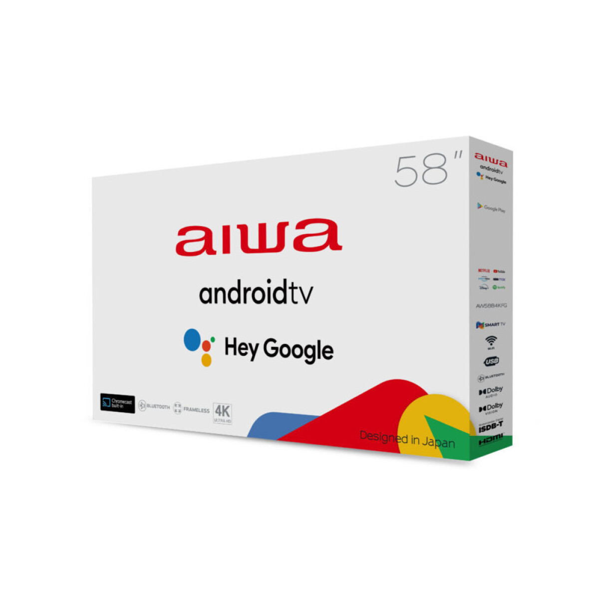 Smart tv aiwa 58' ultra hd 4k | androidtv | chromecast built-in Negro