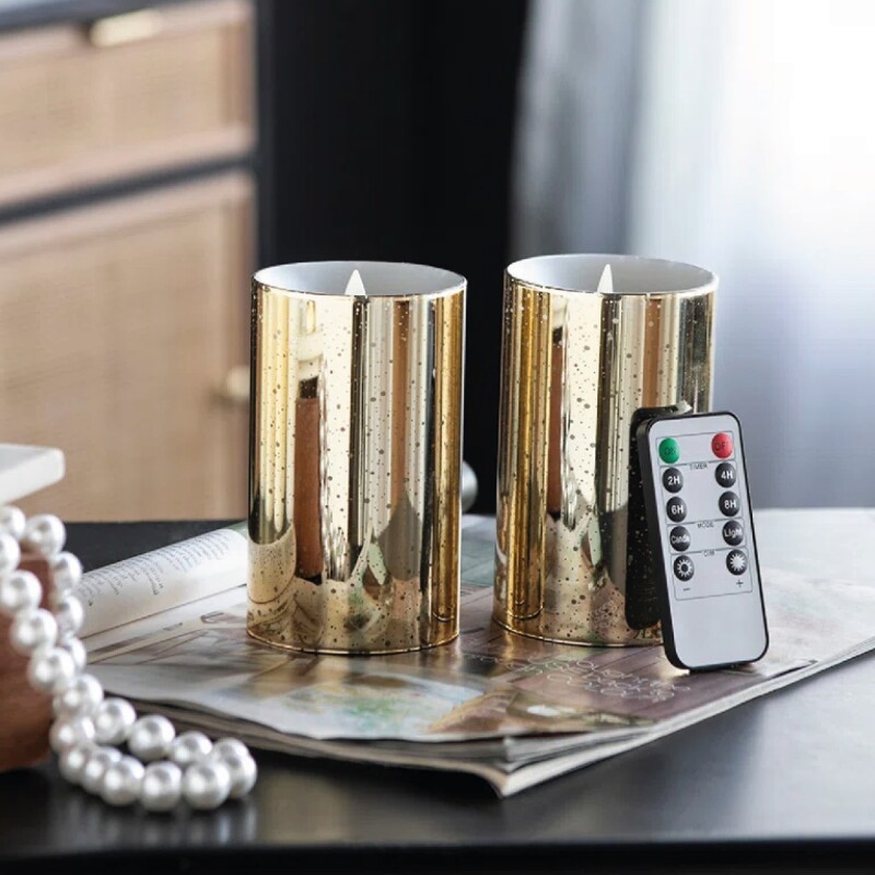 VELAS LED BAJAS 2PCS C/TIMER 7.5x7.5x13CM VELAS LED BAJAS 2PCS C/TIMER 7.5x7.5x13CM