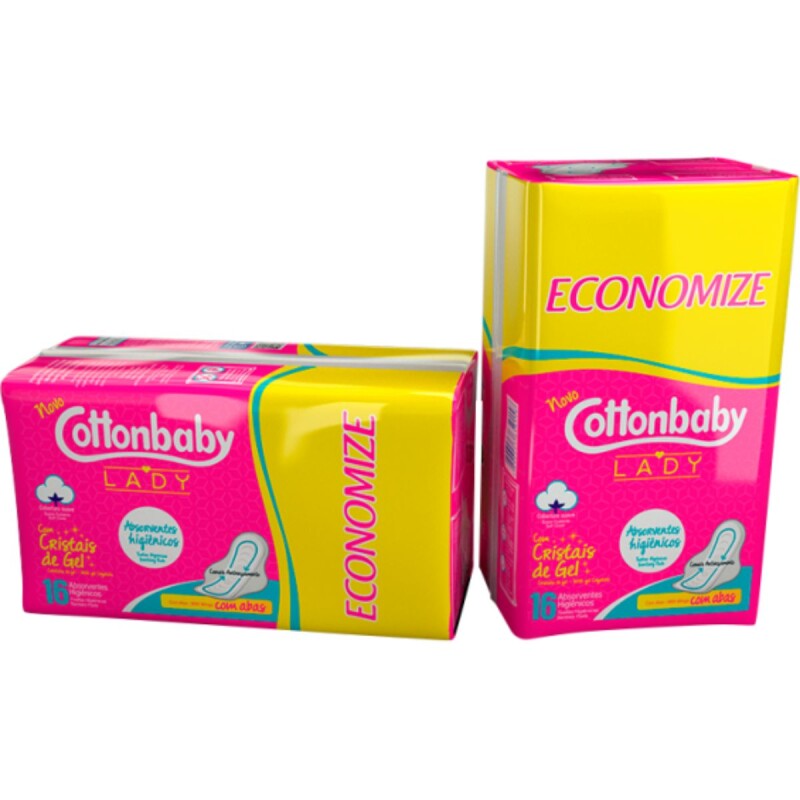 Toallas Femeninas Cottonbaby Normal con Alas X16