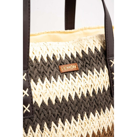 Bolso Trenzado Rayado Chocolate