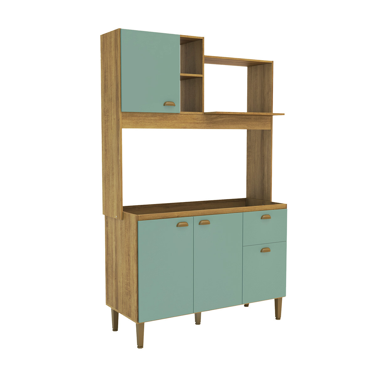 Cocina Completa Modelo Azaleia Color Miel / Verde 