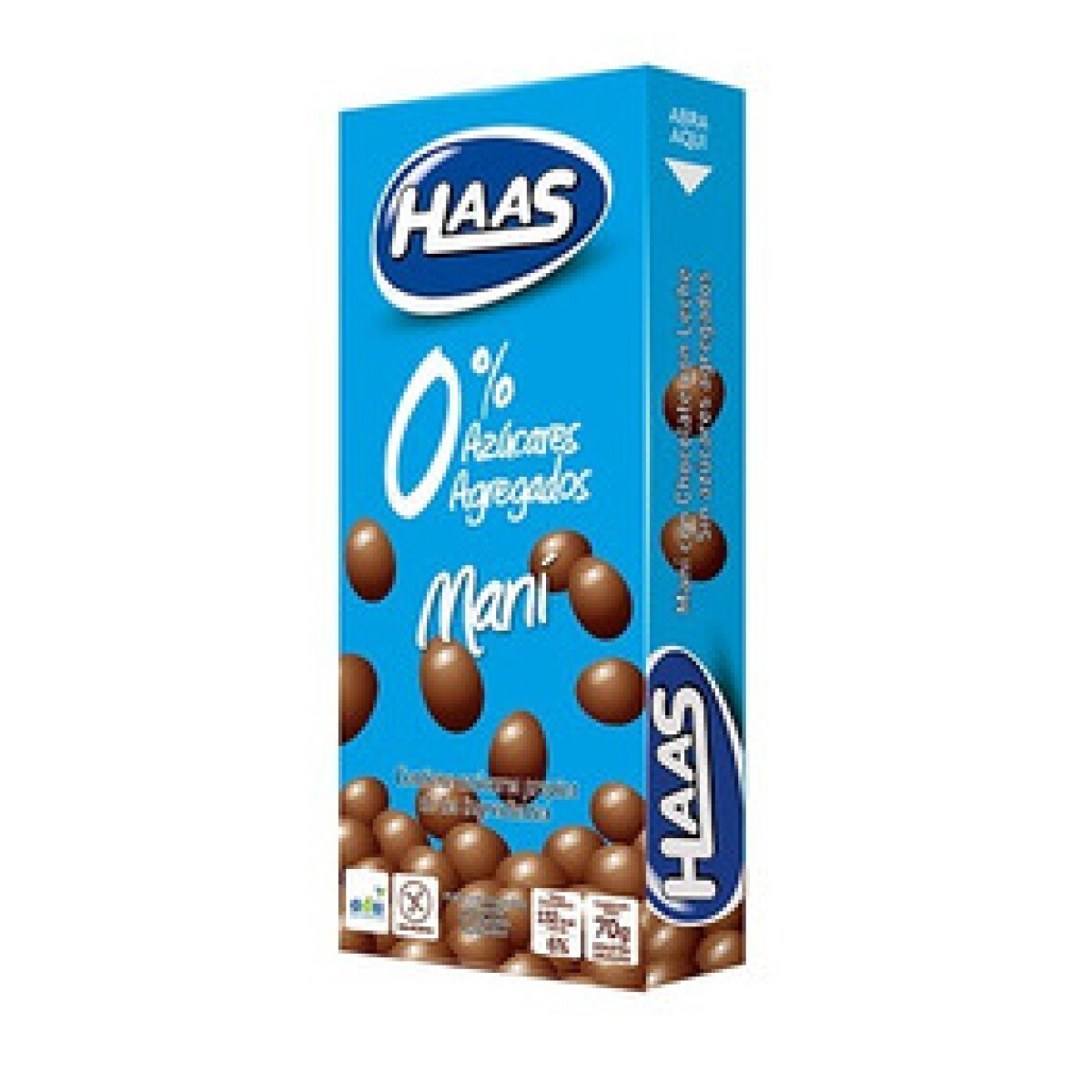 Maní Con Chocolate Haas 0% Azúcar 70 Grs. 