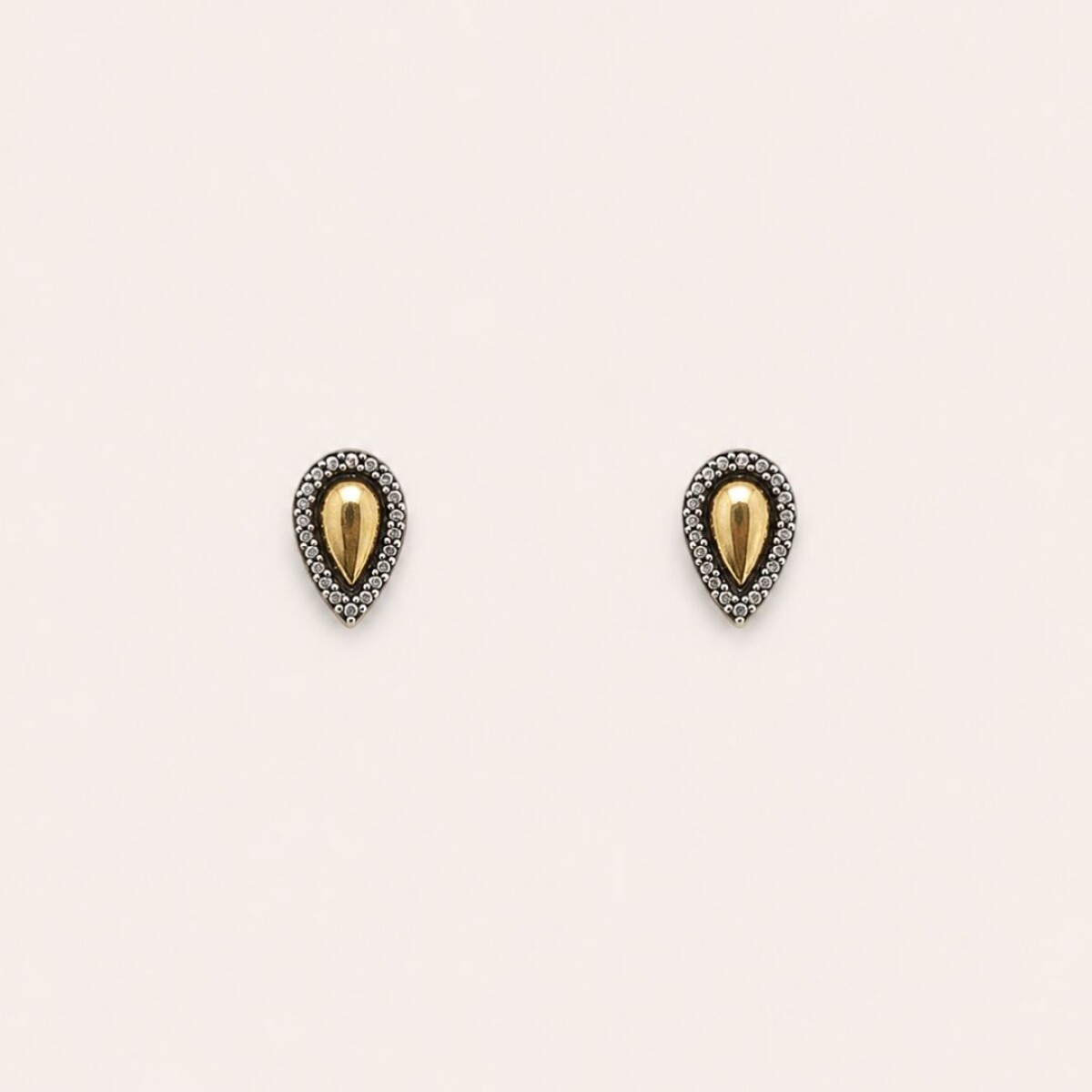 Caravanas Drop - Plata y Oro 