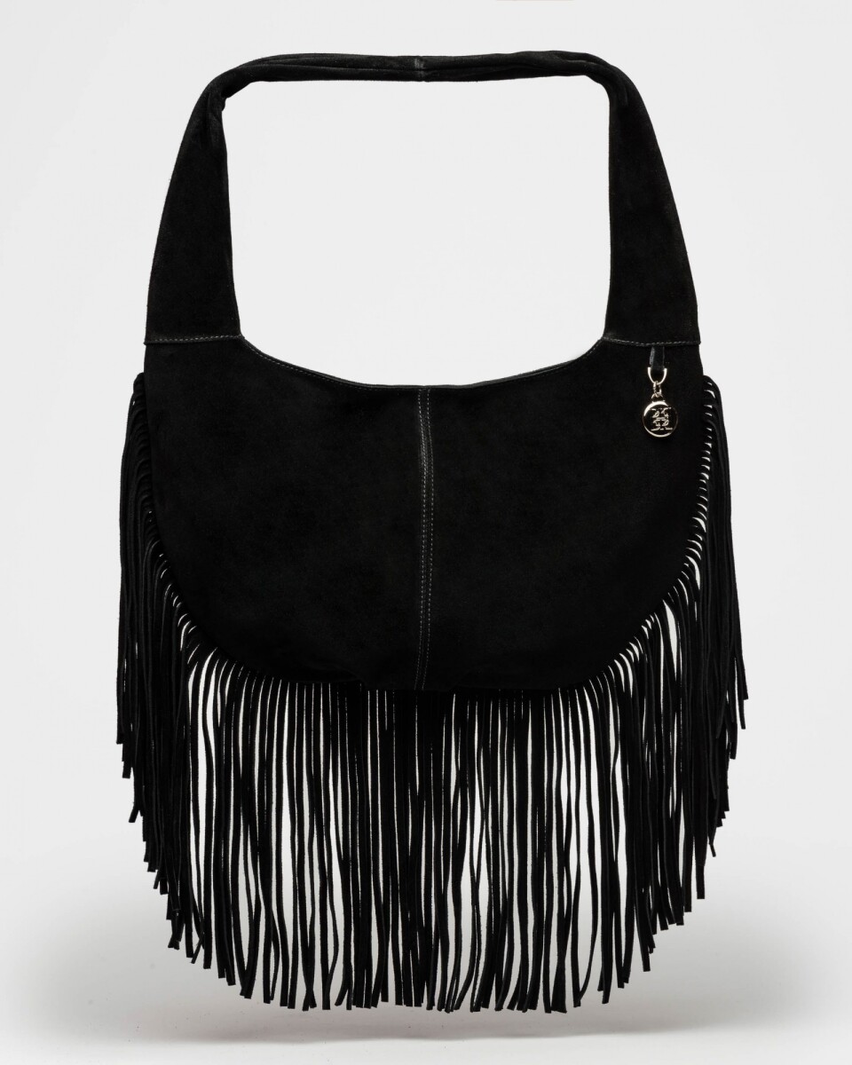 Bolso Amazonia en cuero gamuza - Negro 
