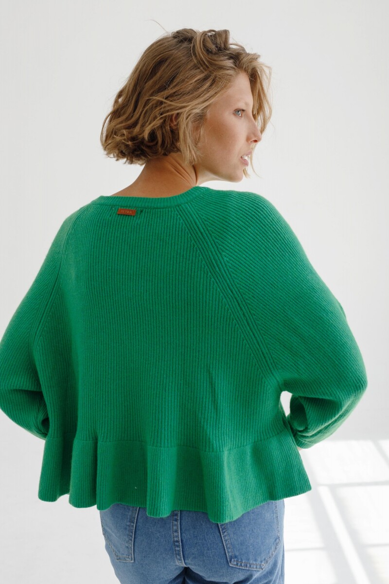 Sweater Cannoli Verde Esmeralda