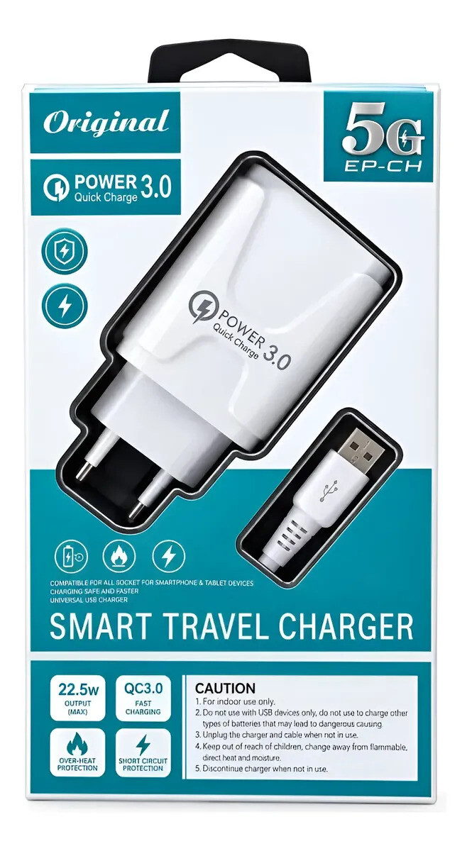 Cargador Usb - Tipo C Para Android Carga Rápida 