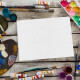 Set 4 Lienzos Bastidor Para Pintura Artesanía Decoración Blanco
