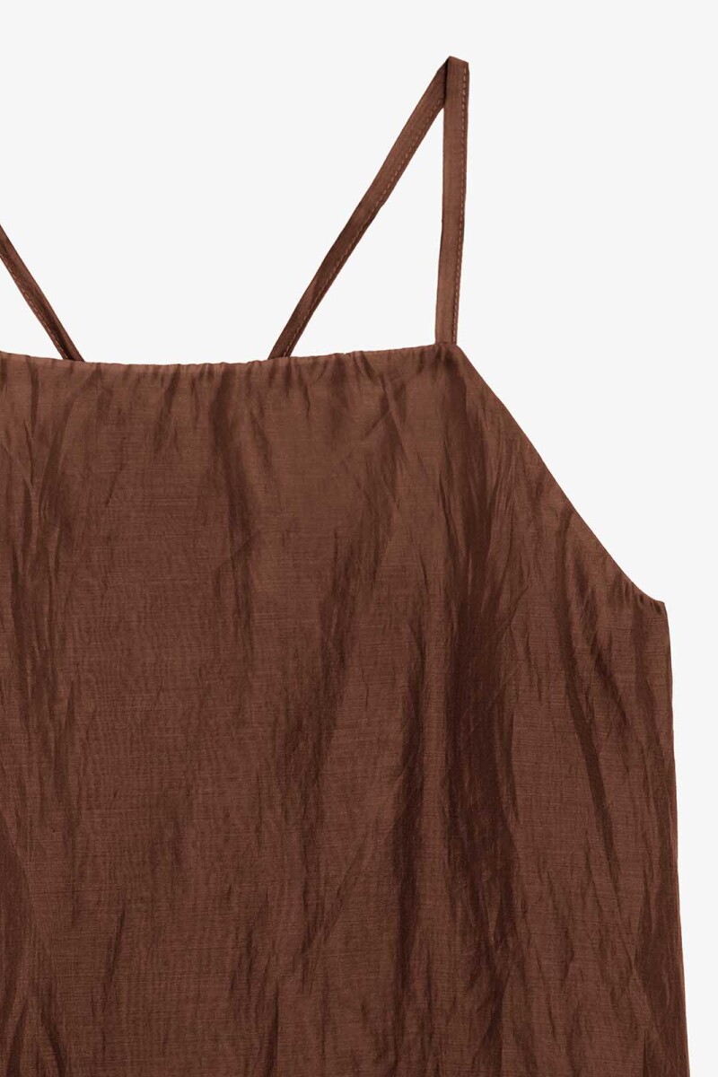 TOP ARRUGADO Marron