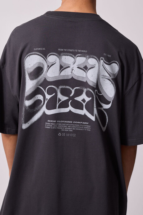 T-SHIRT LUFO DIXIE Gris Oscuro