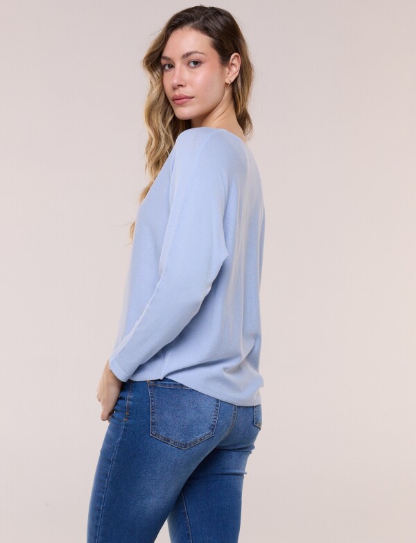 Buzo Básico Manga Dolman CELESTE