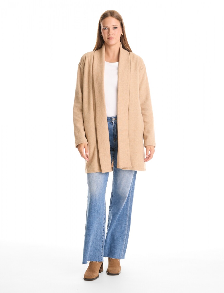 Cardigan Abierto Soft - Beige Oscuro 