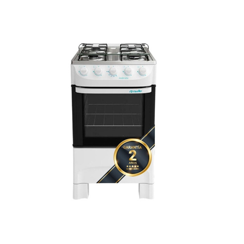 COCINA MUELLER MODERATTO 4 HORNALLAS BLANCA