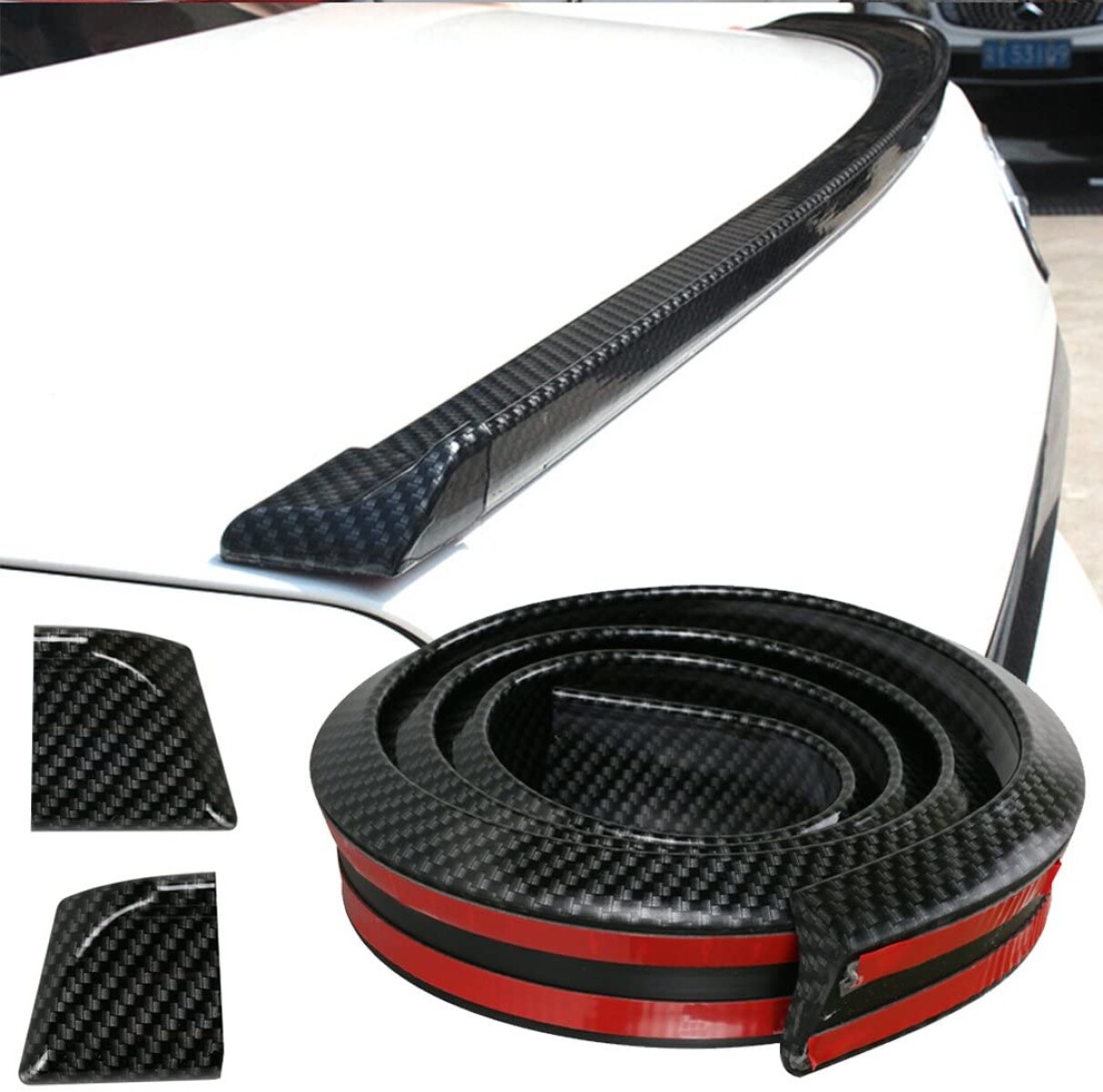 ACCESORIO EXTERIOR - ADHESIVO ALERON CARBONO TIPO SAMURAI - 