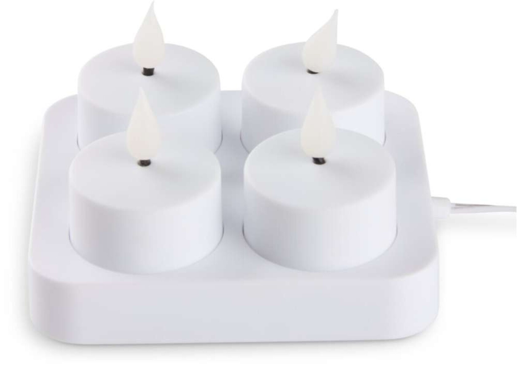 Velas LED JANSSON con cargador y control - Blanco 